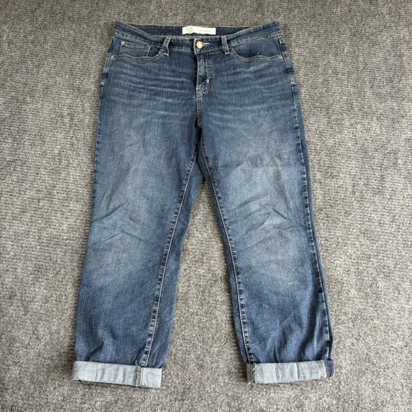 Signature by Levi Strauss & Co. Denim - Signature by Levi Strauss Mid Rise Boyfriend Jeans Blue Medium Wash Size 14 W32